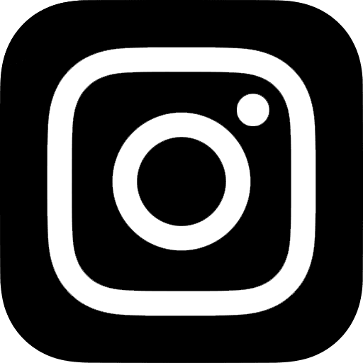 Instagram app icon with rounded square and central circle camera graphic.