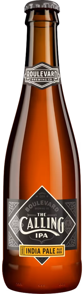 Boulevard Brewing Co. The Calling IPA India Pale Ale beer bottle in amber glass.