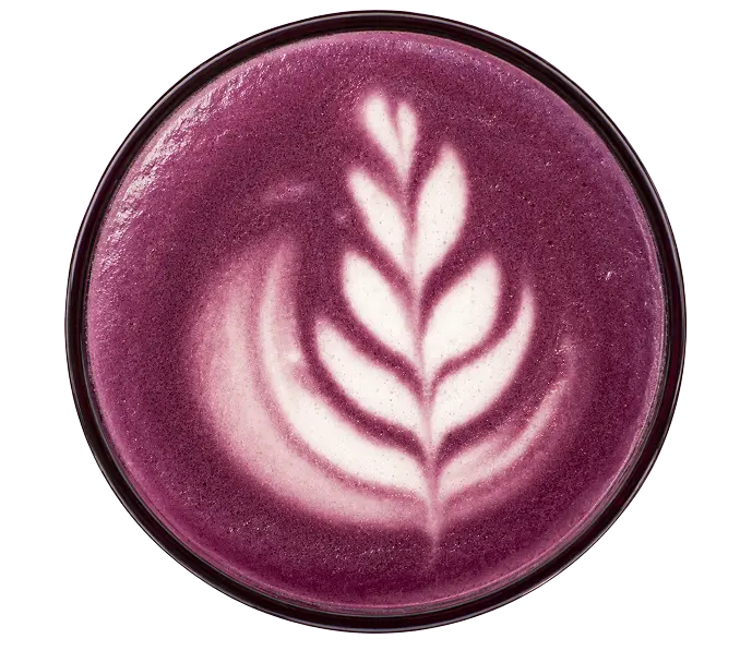Foam art on a cappuccino 