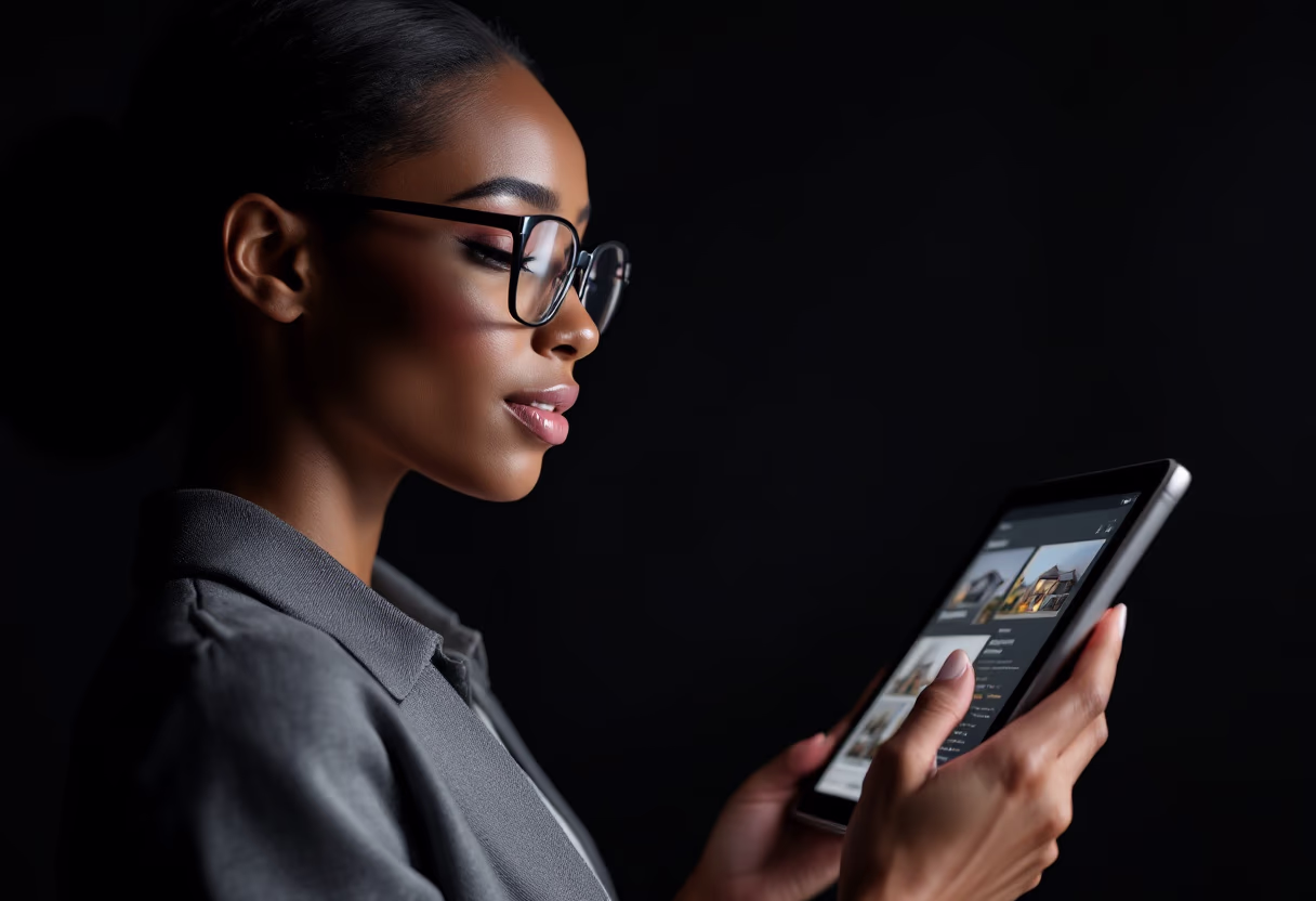 image of individuals using real estate tech