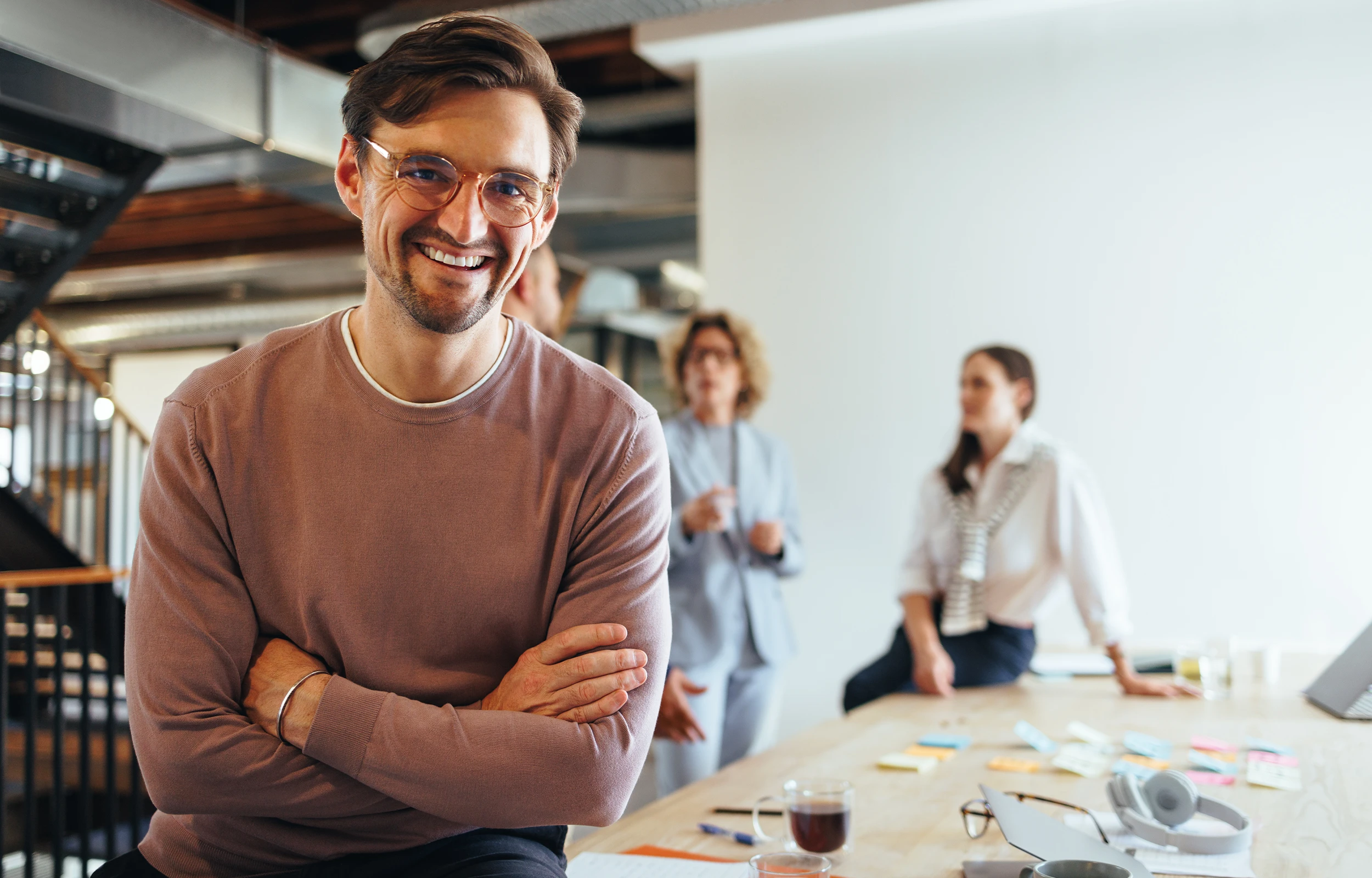 A man smiling