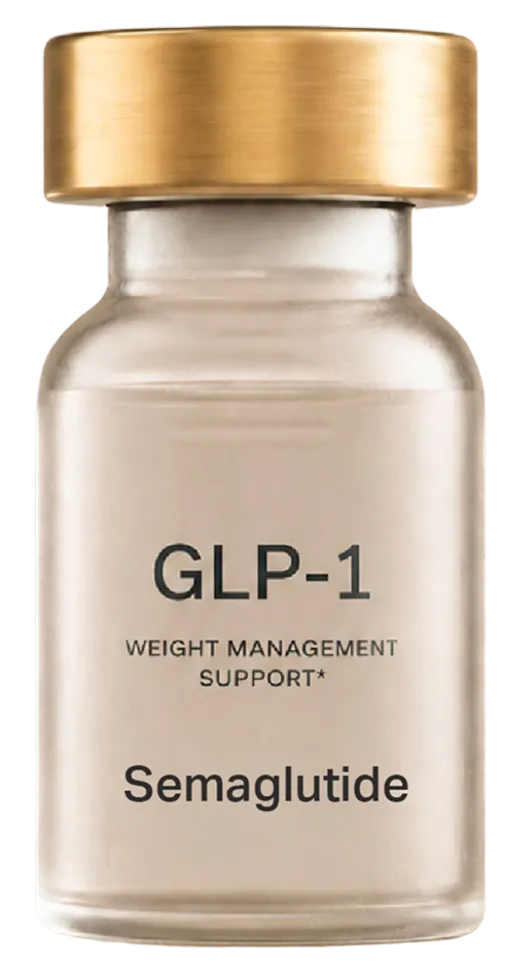 An image of a Semaglutide GLP-1 bottle.