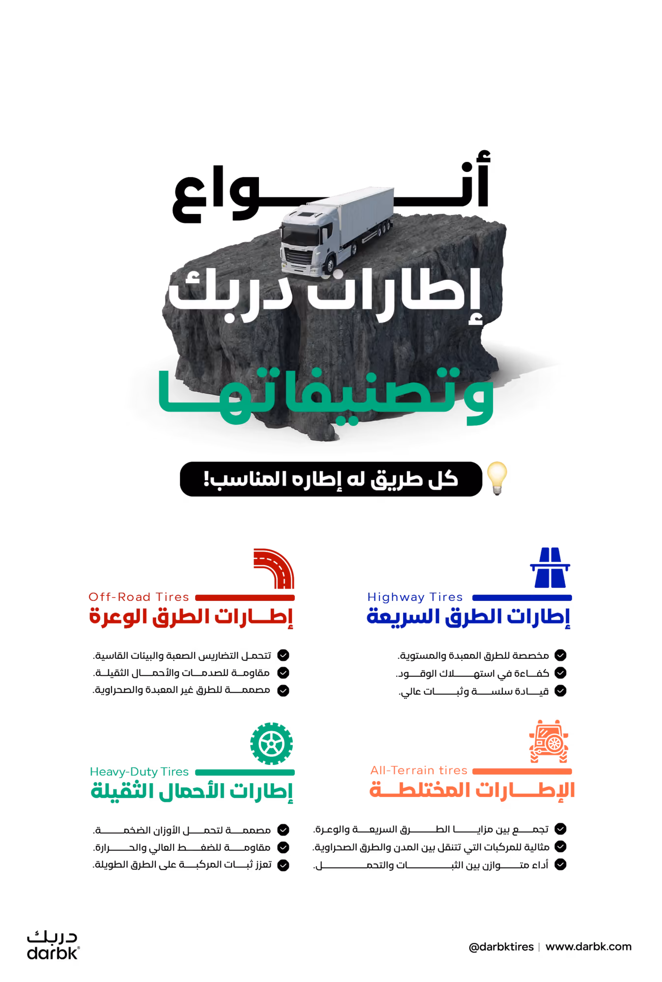 أنواع إطارات دربك