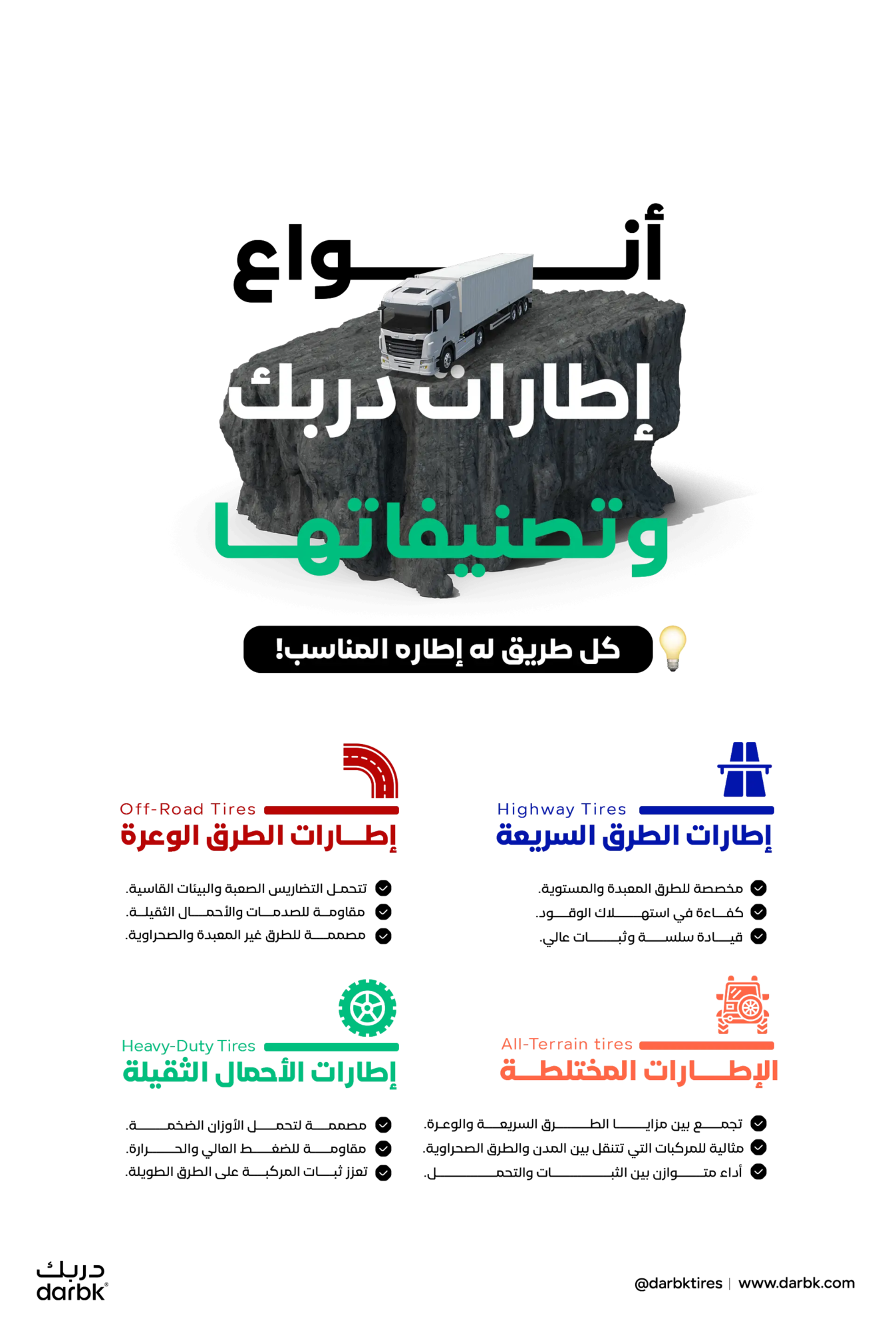 أنواع إطارات دربك