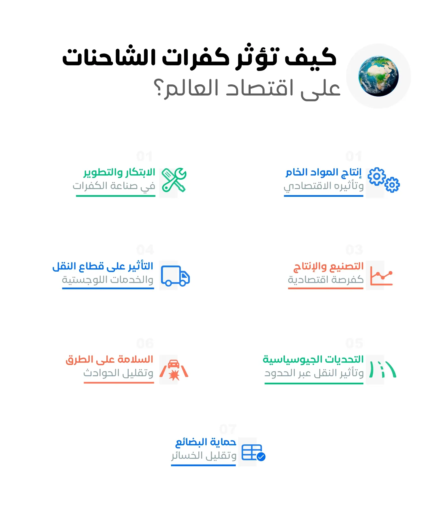 كيف تؤثر كفرات الشاحنات على اقتصاد العالم