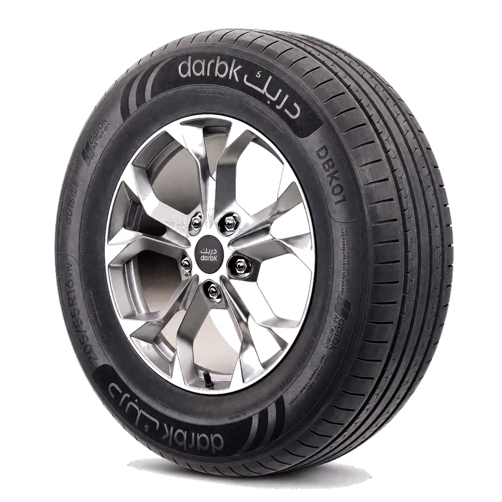 إطار دربك DBK01 مقاس 205/55R16 هو إطار PCR مخصص لسيارات الركاب ضمن مجموعة دربك. يناسب هذا المقاس المركبات المتوافقة مع عرض إطار 205 مم، ونسبة ارتفاع 55، وقياس جنط 16 بوصة. يجب التأكد دائمًا من المقاس ومؤشر الحمولة وتصنيف السرعة المناسبين من دليل المركبة أو ملصق الإطارات قبل التركيب.