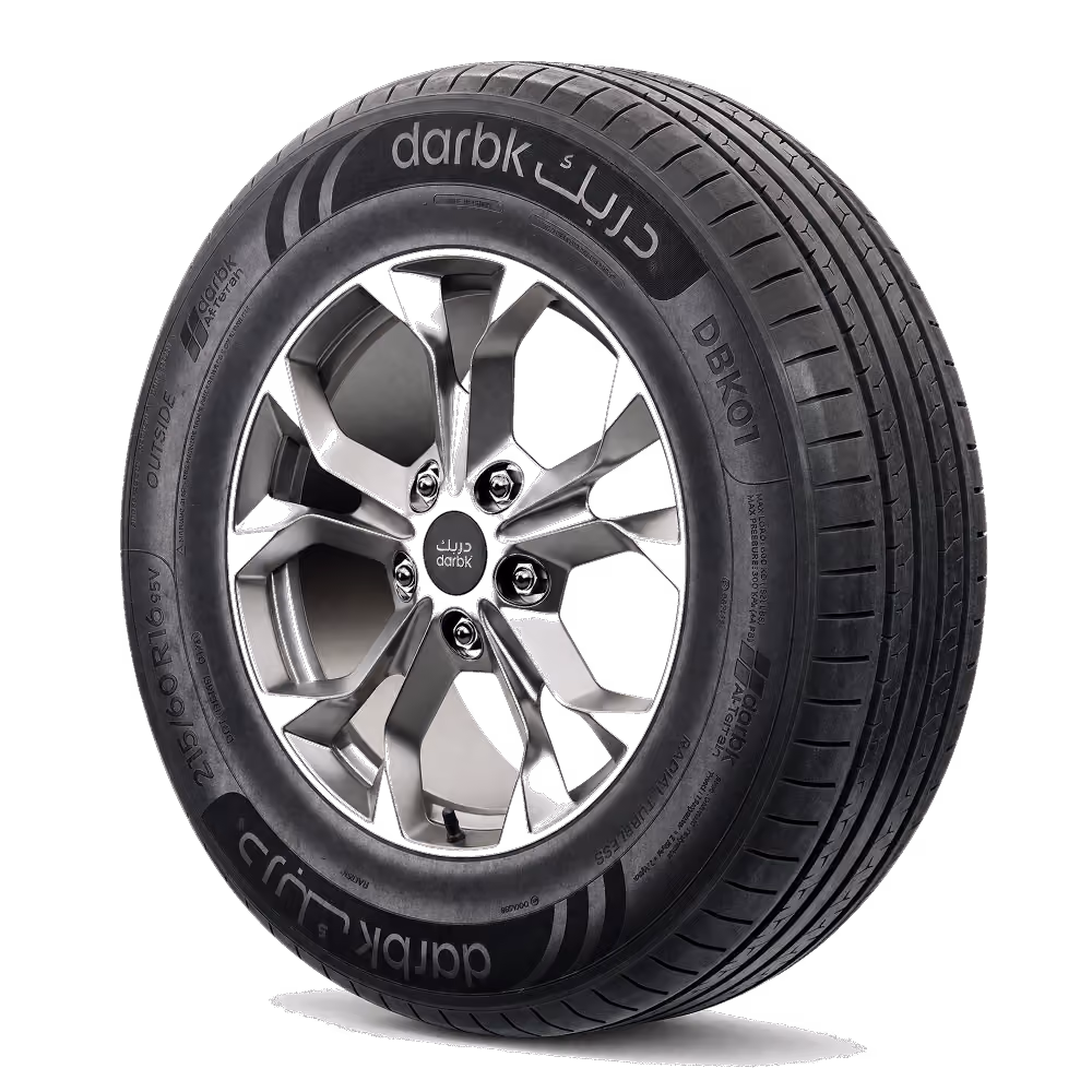 إطار دربك DBK01 مقاس 215/60R16 هو إطار PCR مخصص لسيارات الركاب ضمن مجموعة دربك. يناسب هذا المقاس المركبات المتوافقة مع عرض إطار 215 مم، ونسبة ارتفاع 60، وقياس جنط 16 بوصة. يجب التأكد دائمًا من المقاس ومؤشر الحمولة وتصنيف السرعة المناسبين من دليل المركبة أو ملصق الإطارات قبل التركيب.