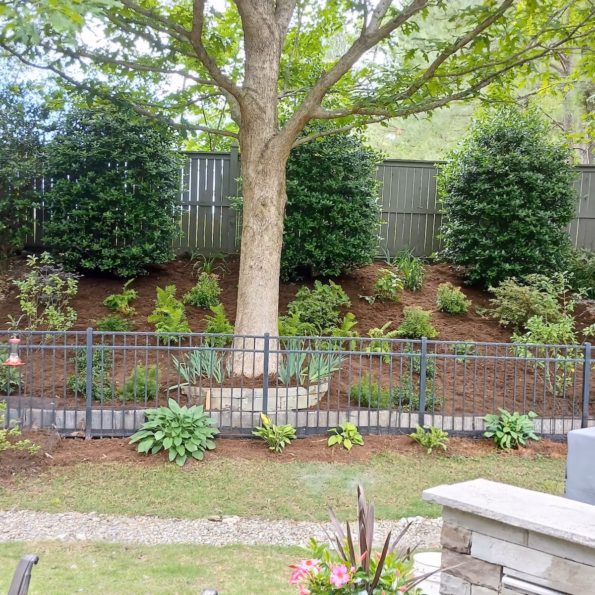 Mulch installation near me for residential landscape beds