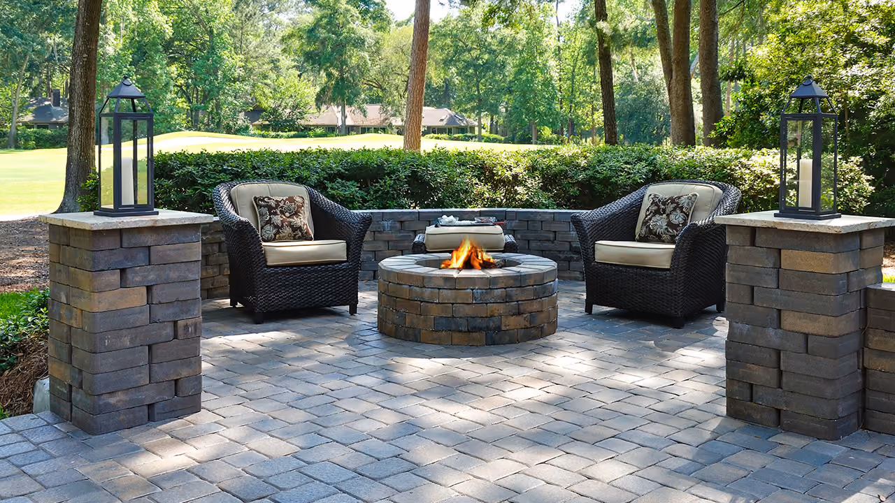 Custom paver patio installation in Raleigh, North Carolina