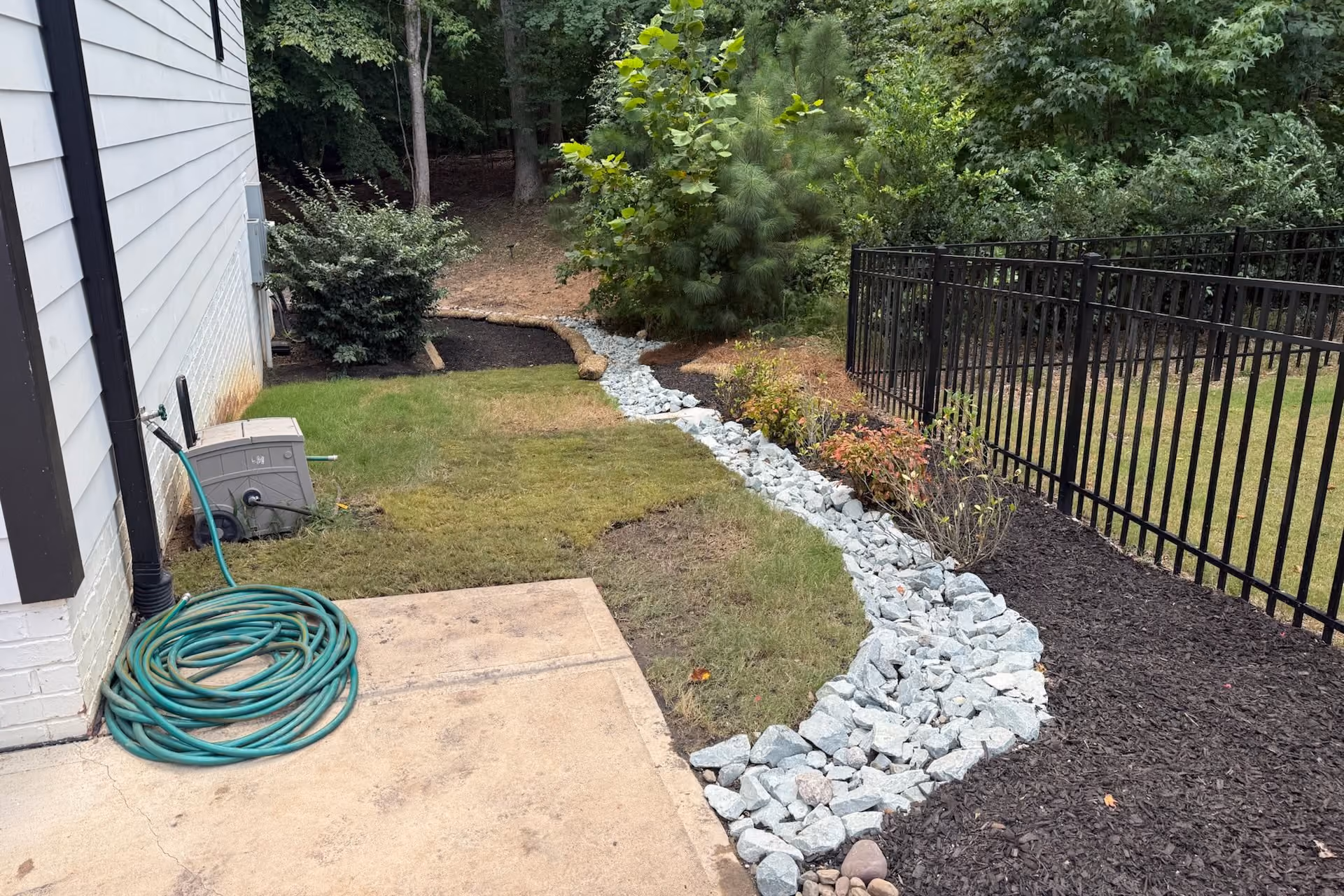 Professional landscape drainage installation in Raleigh, North Carolina