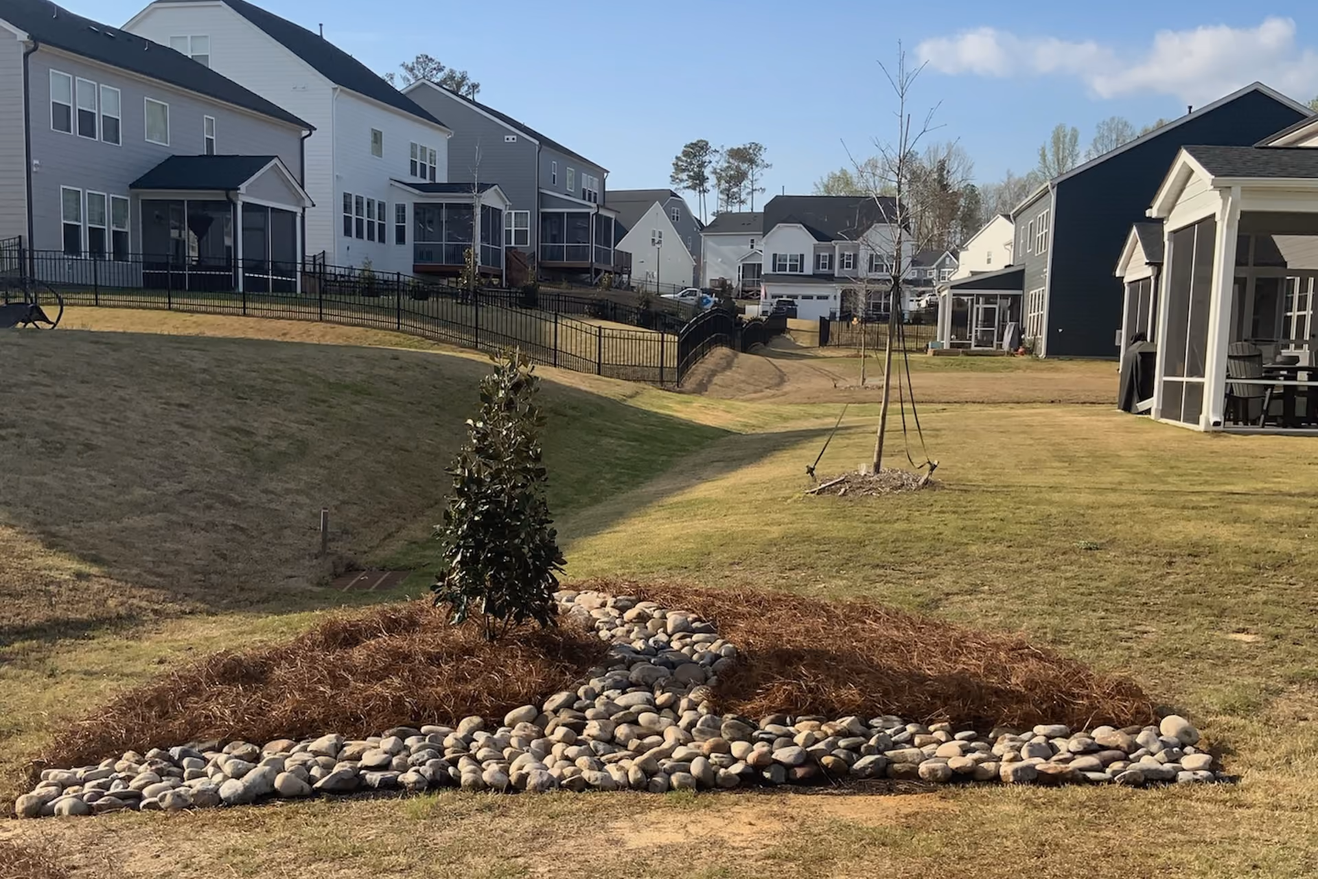 Mulch installation near me for residential landscape beds