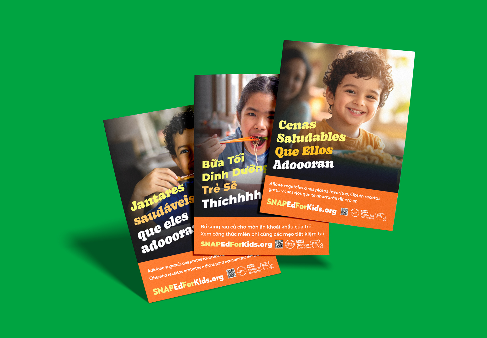 SNAP-Ed flyers translated into Portuguese, Vietnamese, and Spanish