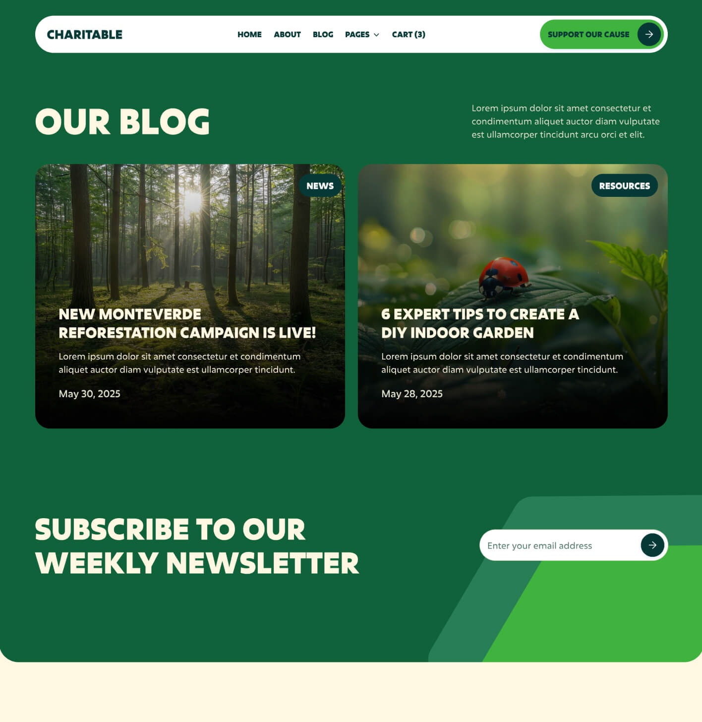 Charitable - Blog V2 Page - Nonprofit Webflow Template