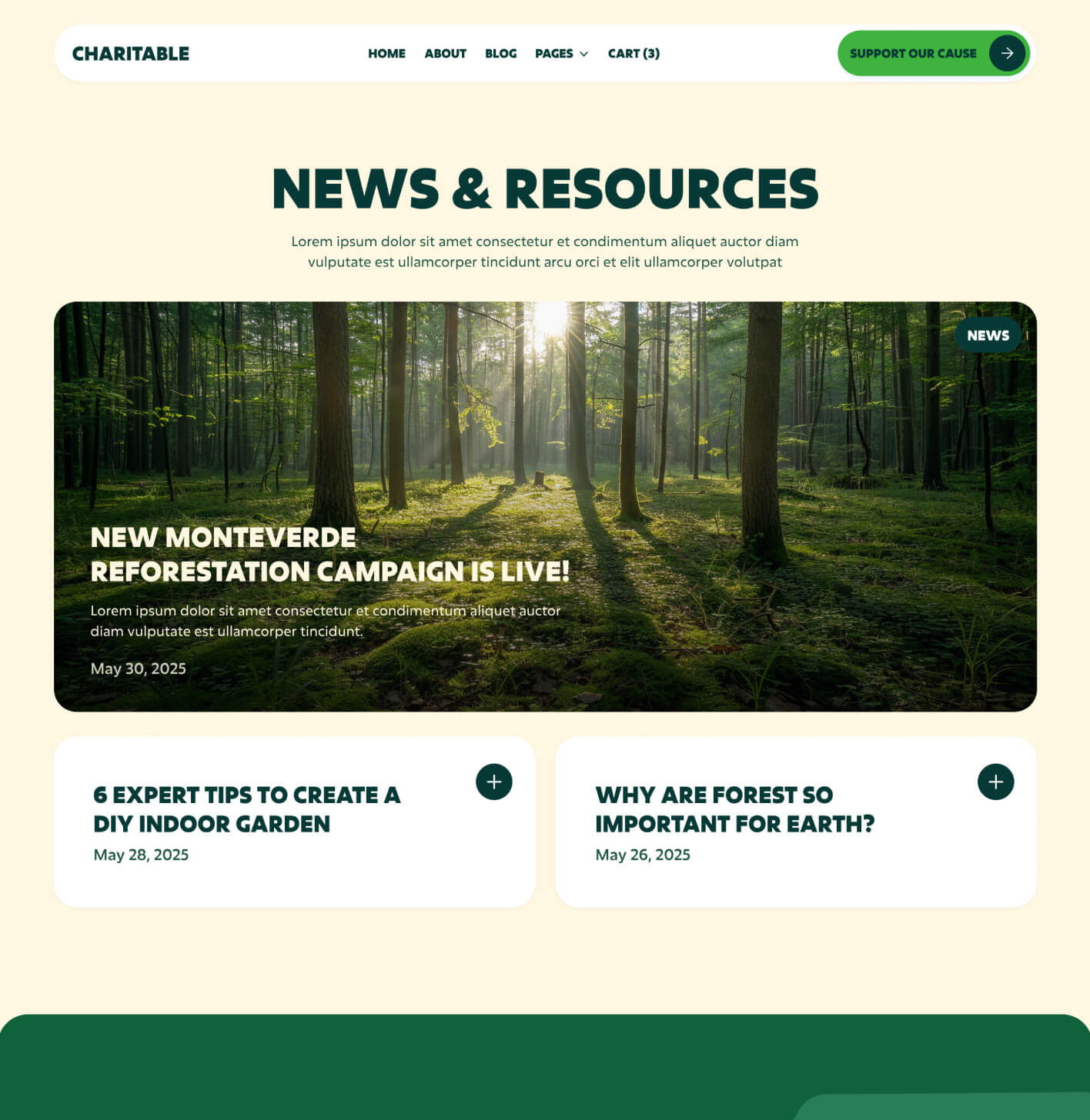 Charitable - Blog V1 Page - Nonprofit Webflow Template