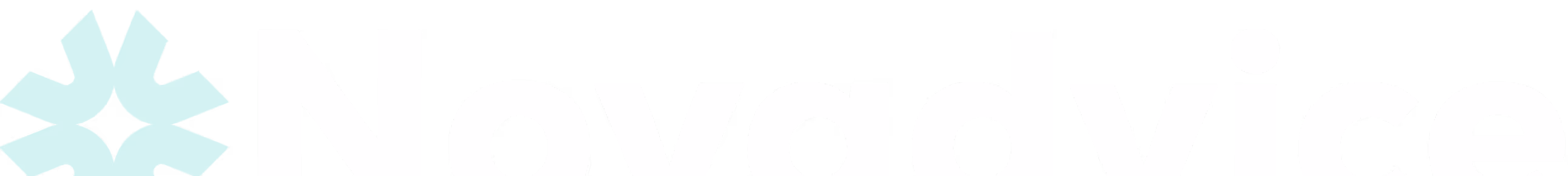 Novadvice brand logo with a teal geometric star shape on the left and white text.