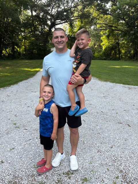 Blaise Burke with sons Steele and Stone