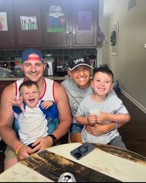 Family gathered in support of Nicole Burke