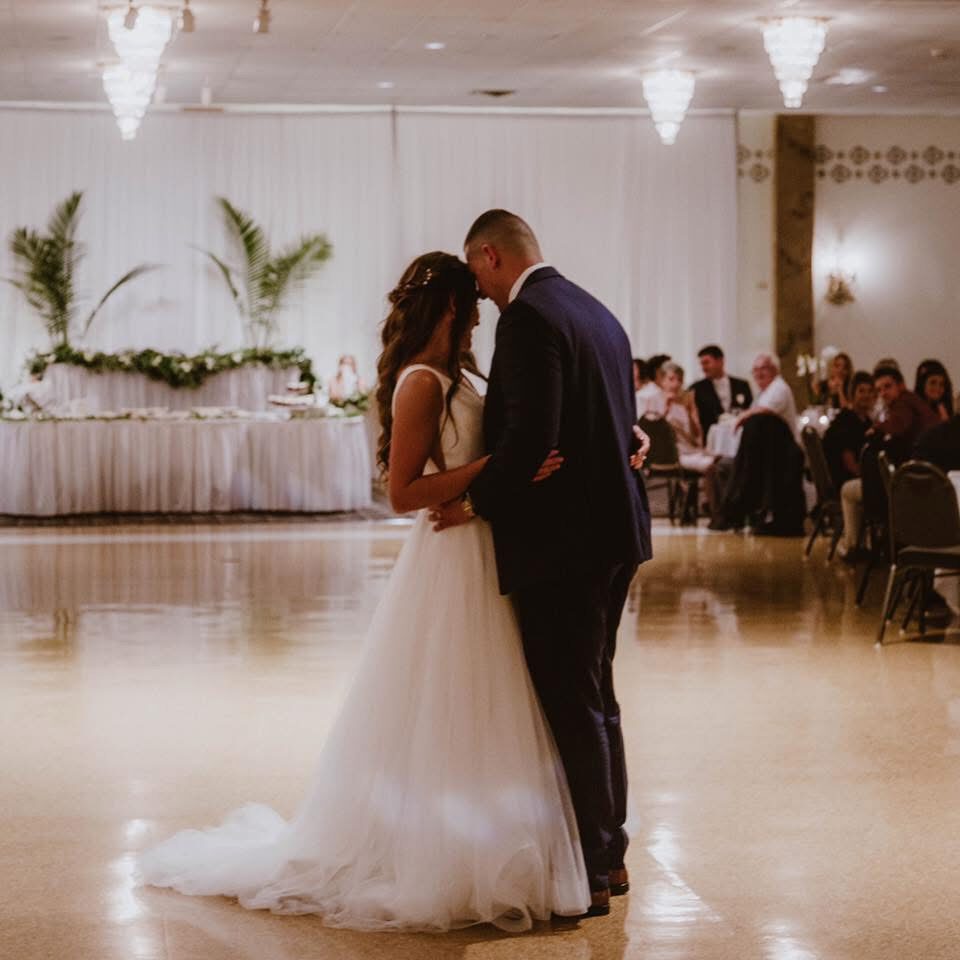 Nicole and Blaise Burke dancing at their wedding