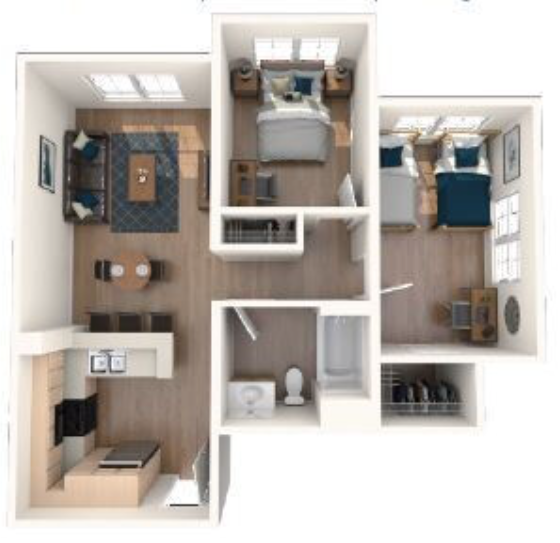 2x1 Floor plan