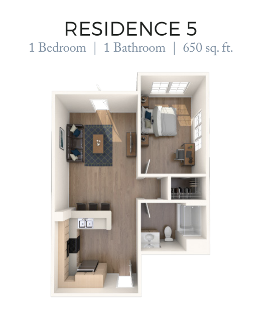 1 bed 1 bath floor plan layout