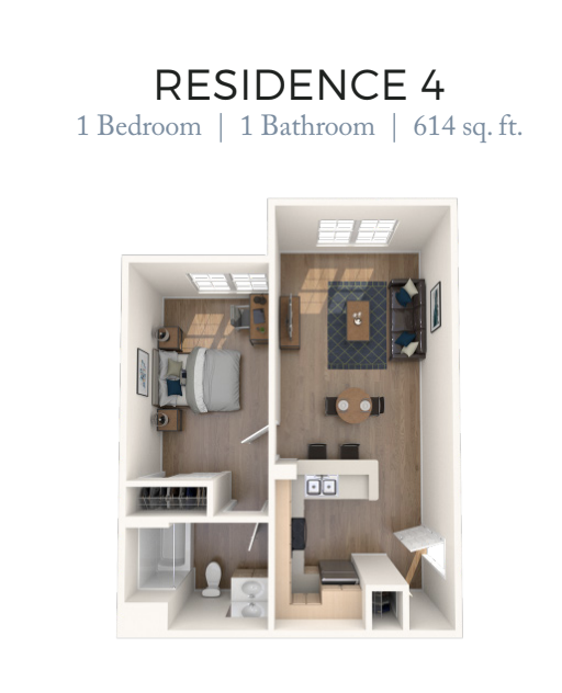 1 bed 1 bath floor plan layout