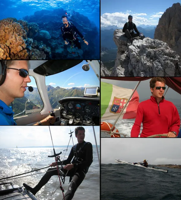 Dirk Schneider on adventures worldwide — sailing, diving, flying, kayaking, canyoning, mountaineering