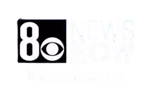 Logo for 8 News Now with the text 8NewsNow.com beneath it.