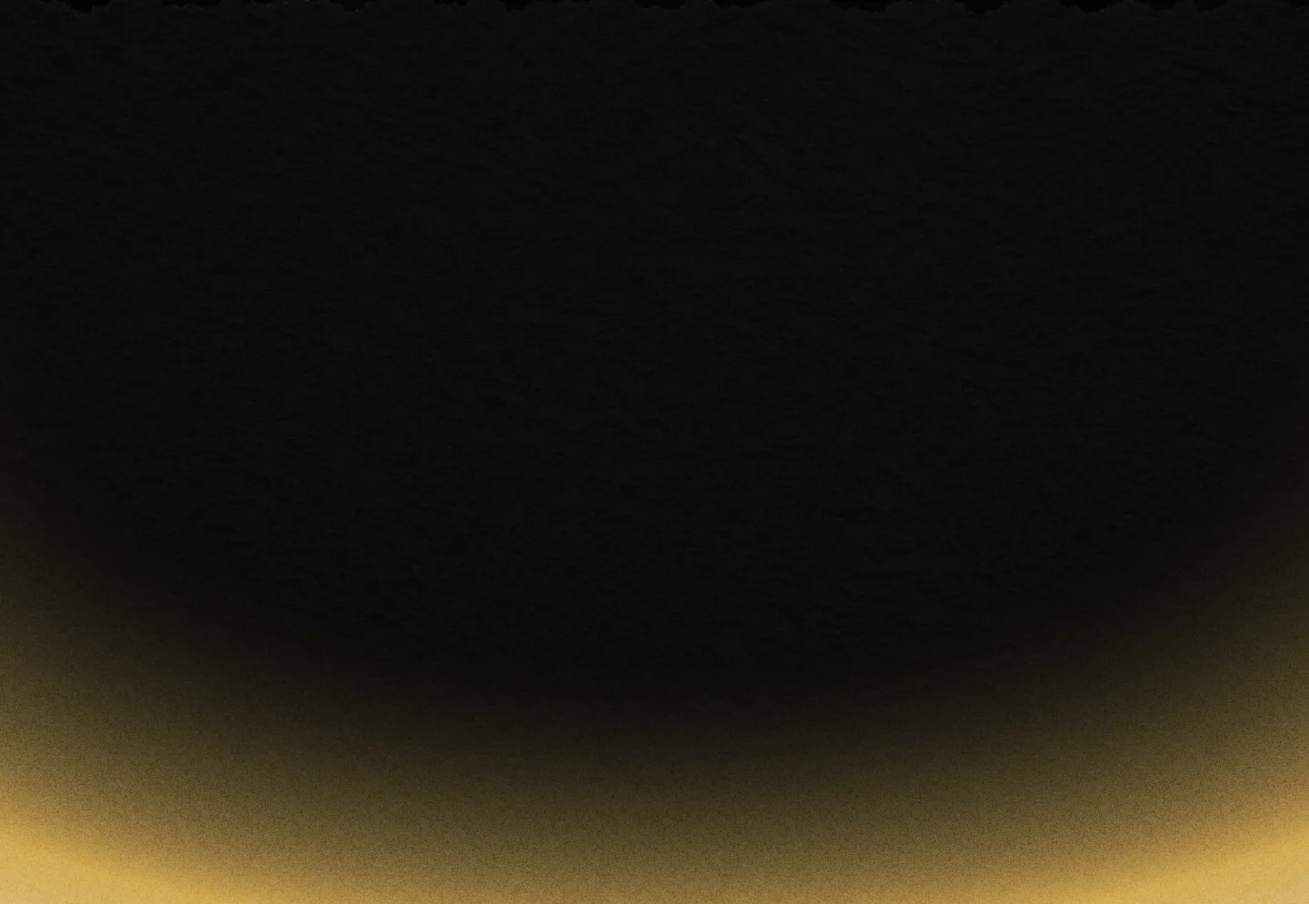 Dark textured background fading to a soft golden hue at the bottom edge.