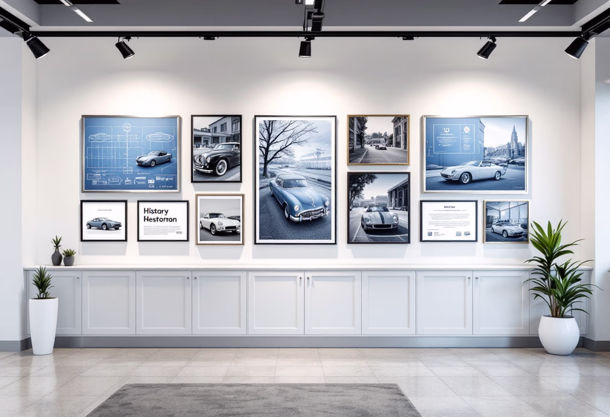 image of dealership history wall