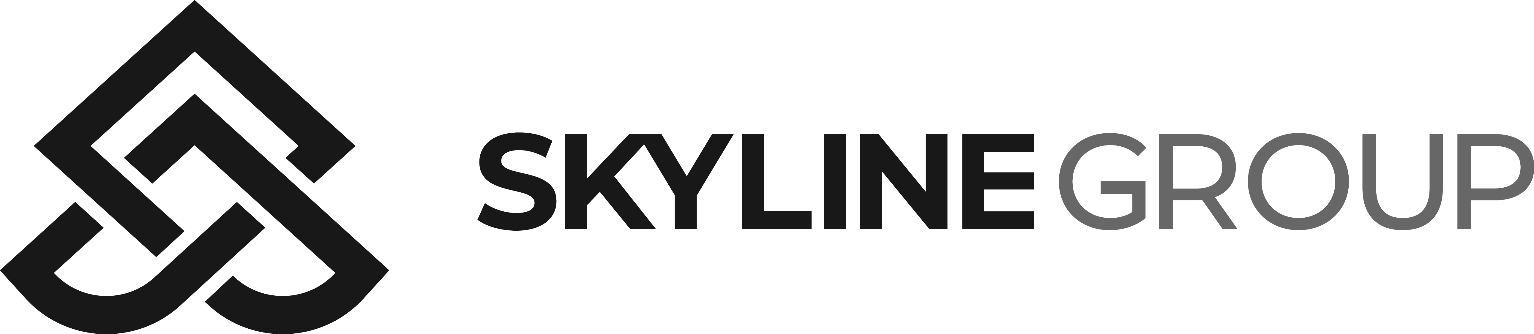 Skyline Group logo with interlocking geometric shapes to the left of the text.