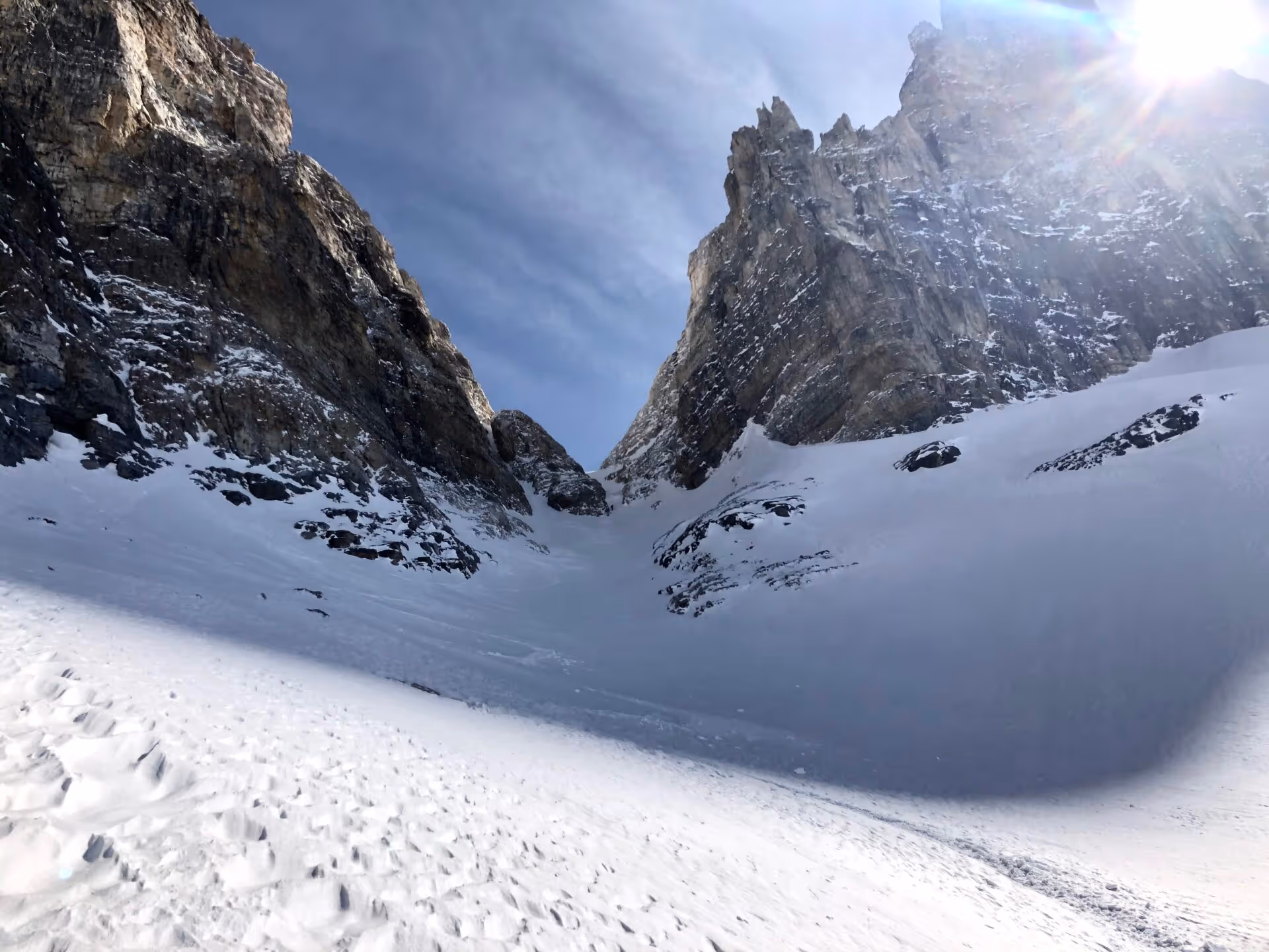 cathedral peak, skiing