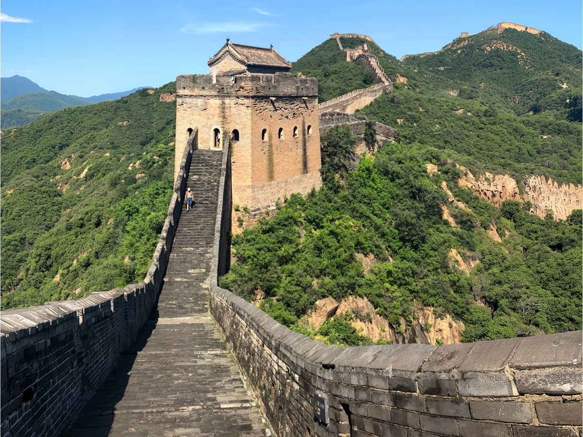 Watchtowers along the Jinshanling Great Wall ridge