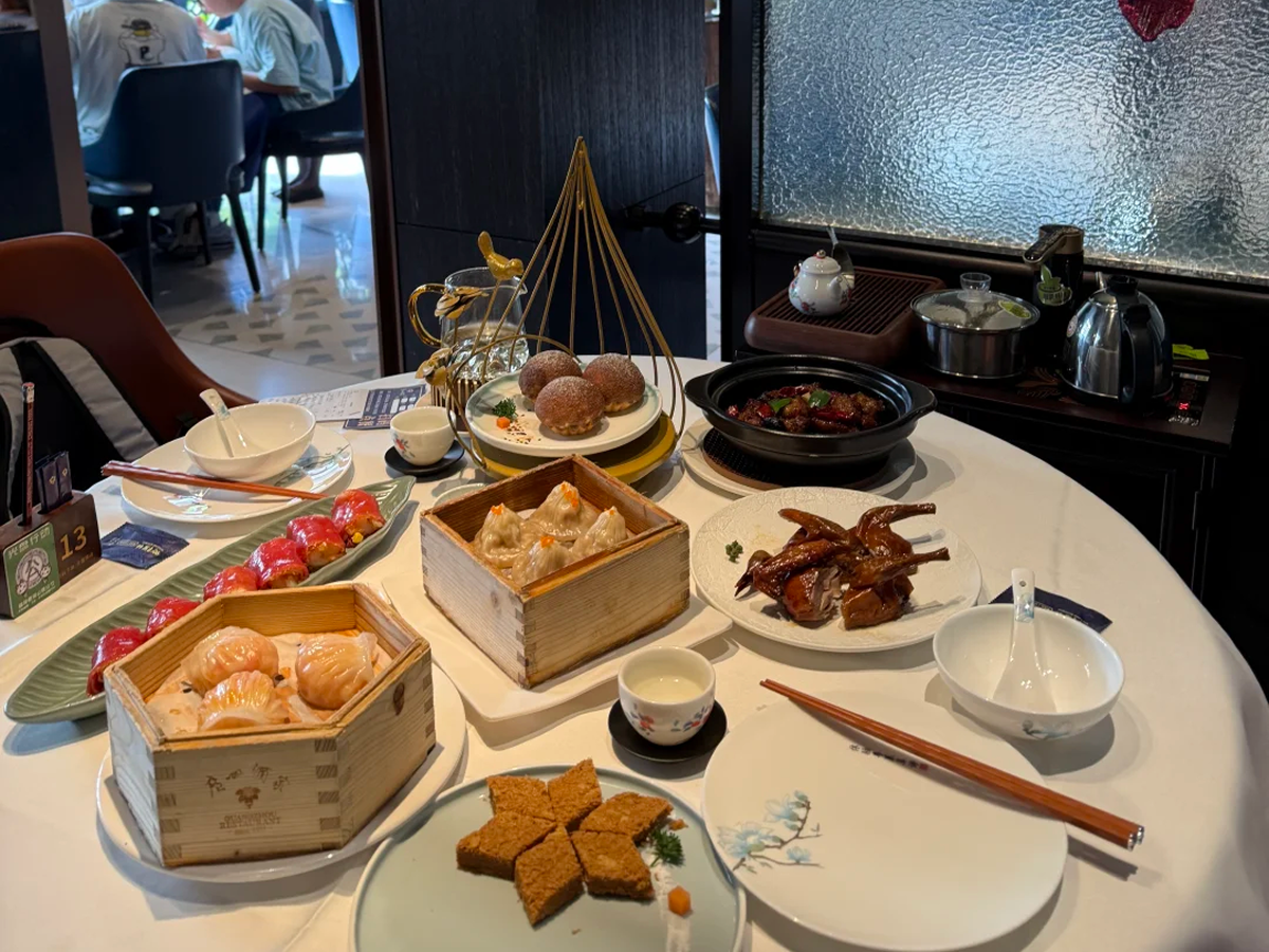 Traditional dim sum meal in Guangzhou