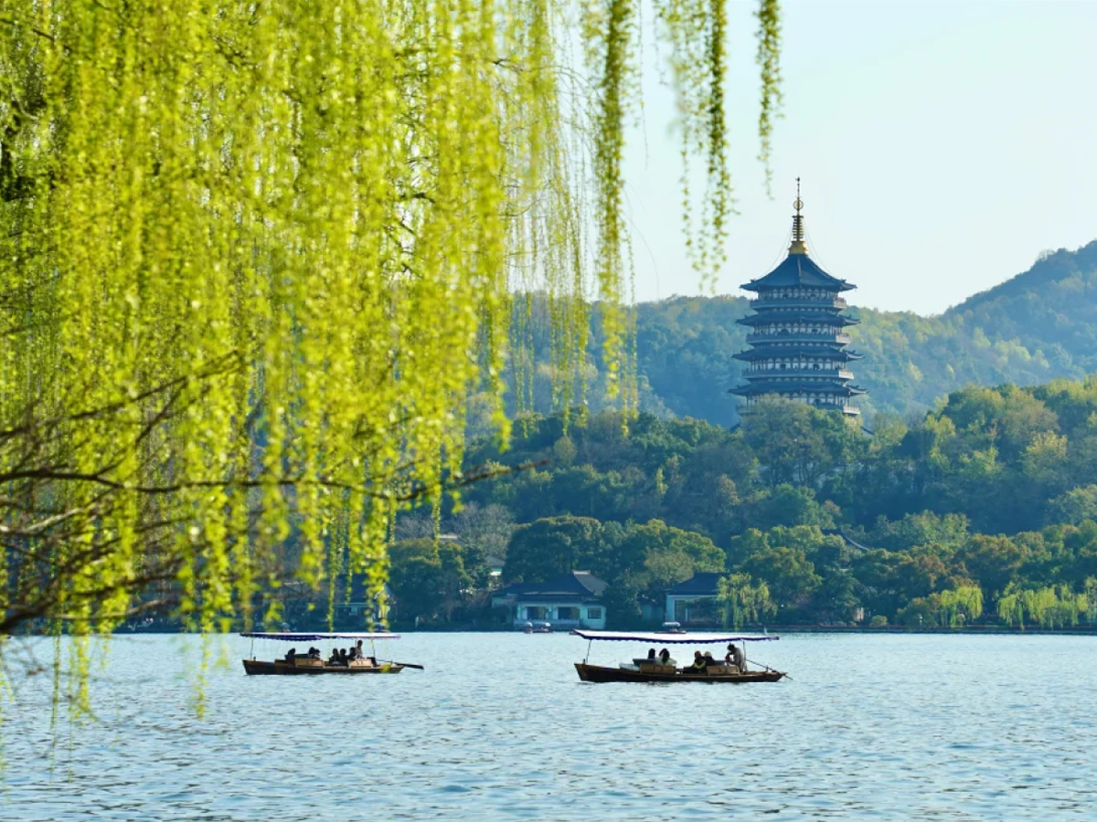 Spring view of West Lake in Hangzhou