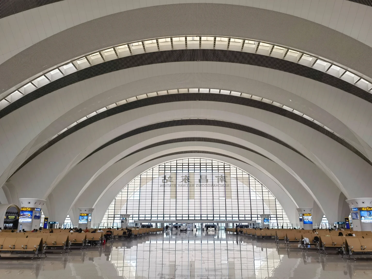 High-speed railway departure hall for China trip planning