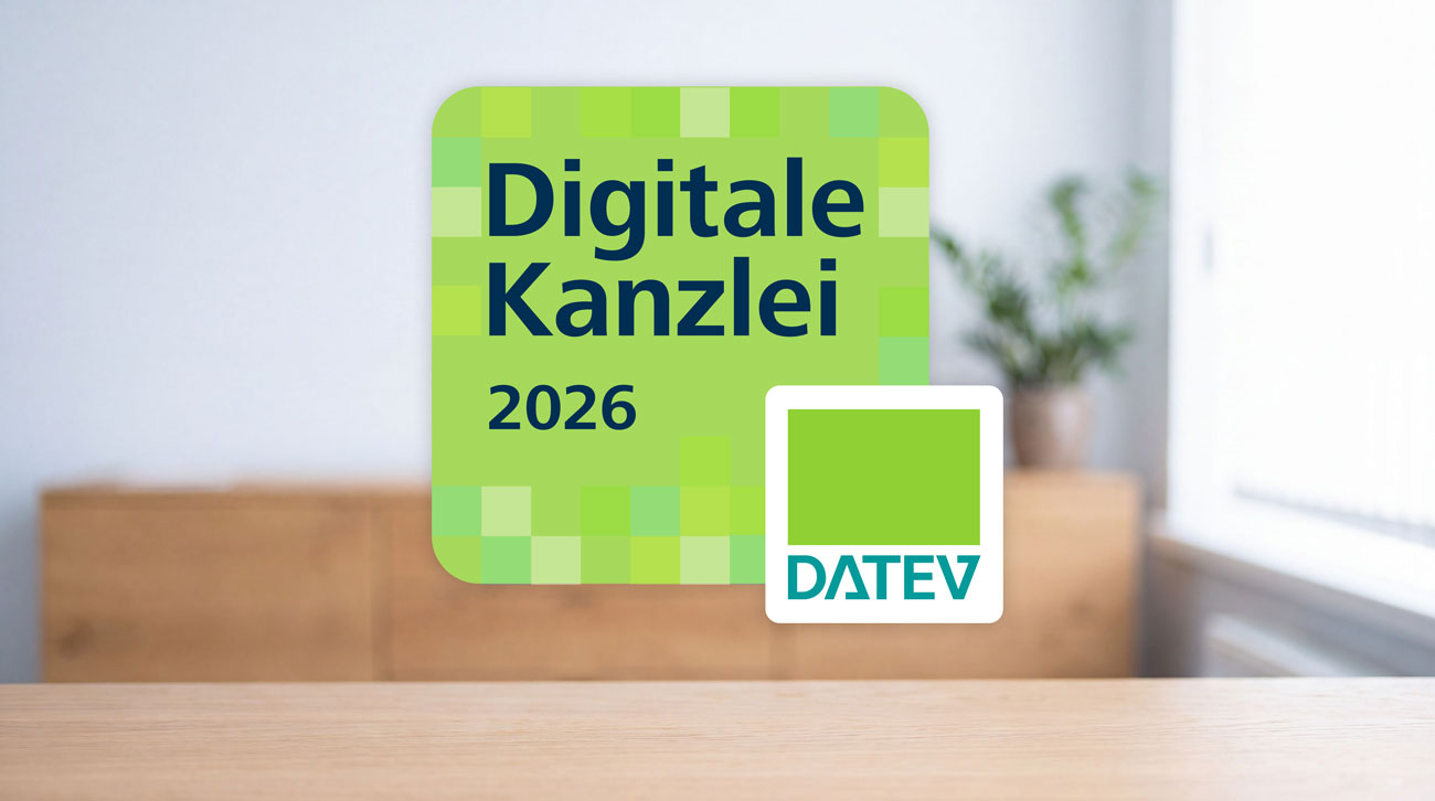 DATEV-Auszeichnung „Digitale Kanzlei 2026“.