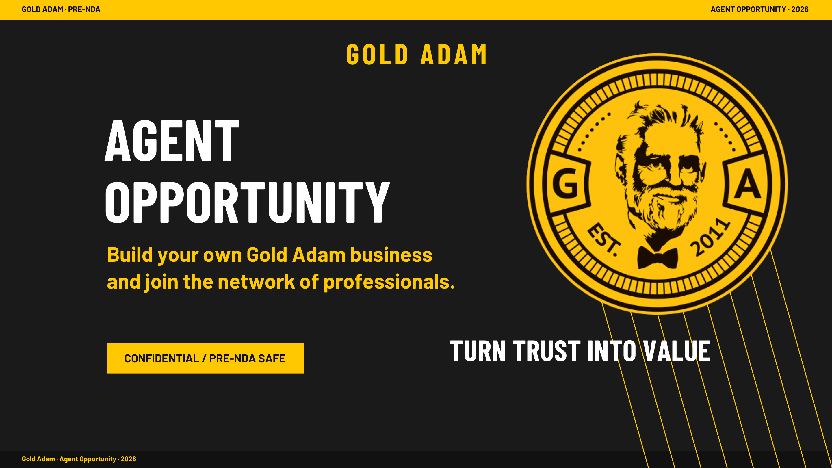 Gold Adam Agent Opportunity