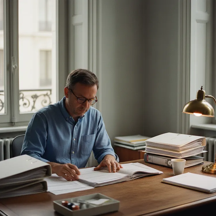 Gérante d'EURL travaillant à son poste informatique, mutuelle TNS gérant SW Courtage