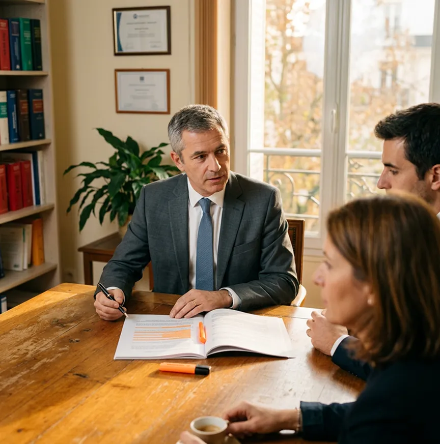Dirigeant TPE PME en réunion stratégique avec son comité de direction | Assurance RCMS PME