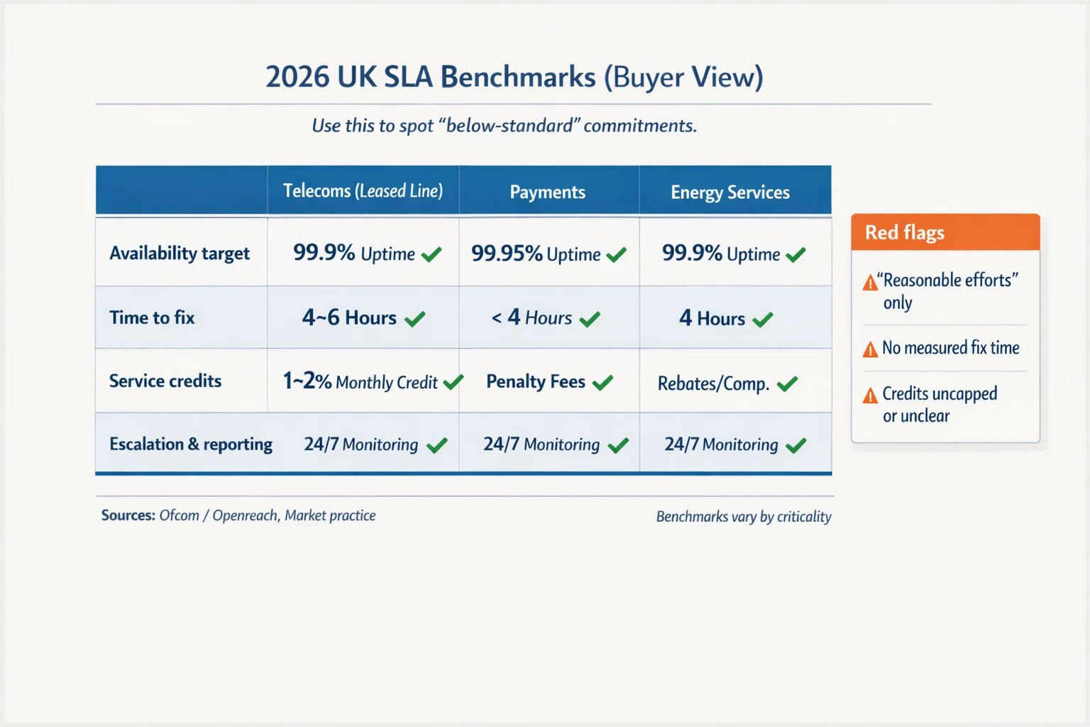 UK Business SLA Performance Benchmarks 2026
