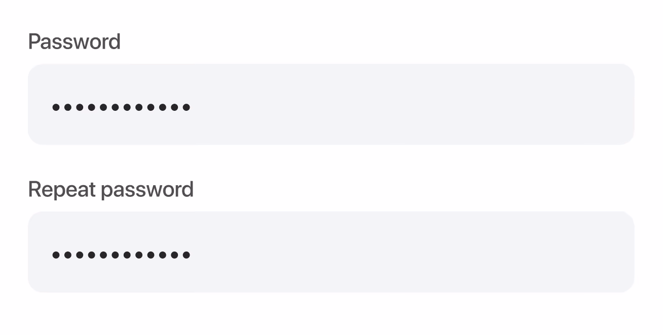 UX of the password input field