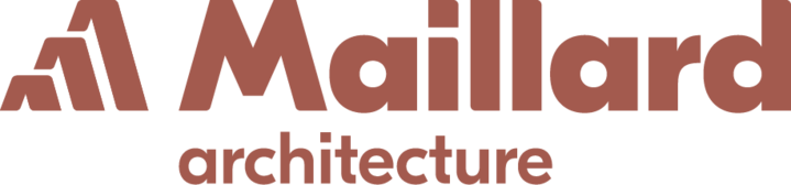 Logo Maillard architecture avec texte stylisé en rouge.
