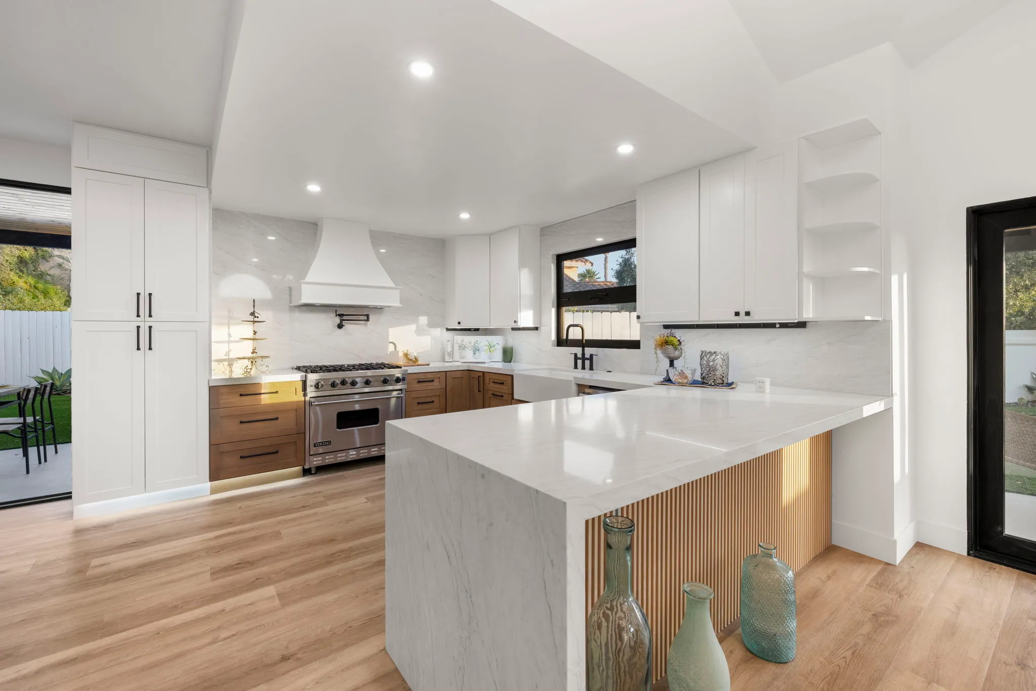 Open kitchen captured for a floor plan by 3D My Biz