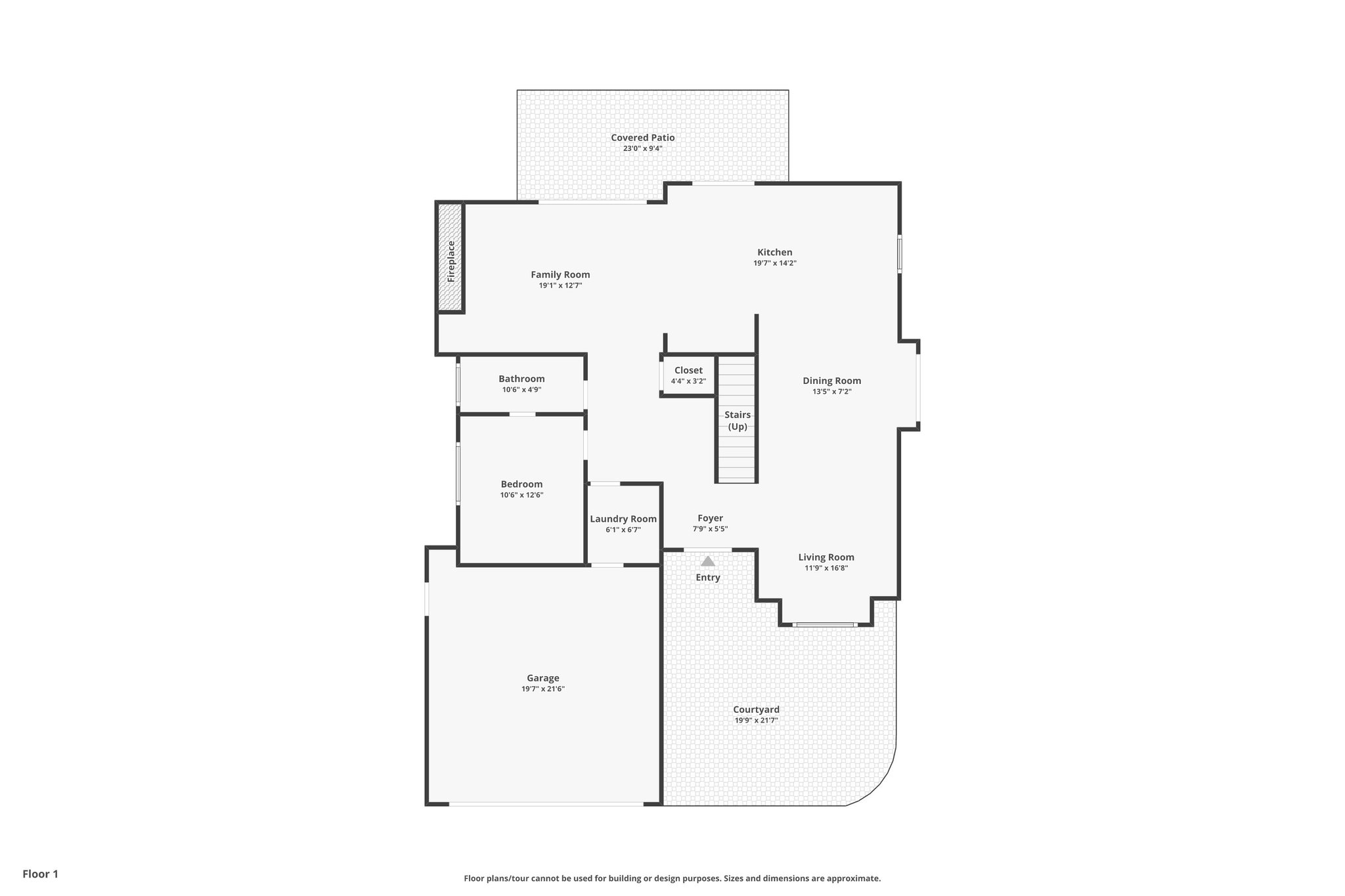 Open kitchen captured for a floor plan by 3D My Biz