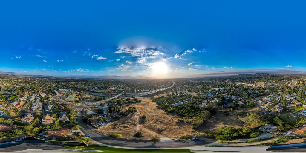Drone aerial of a Carlsbad neighborhood by 3D My Biz