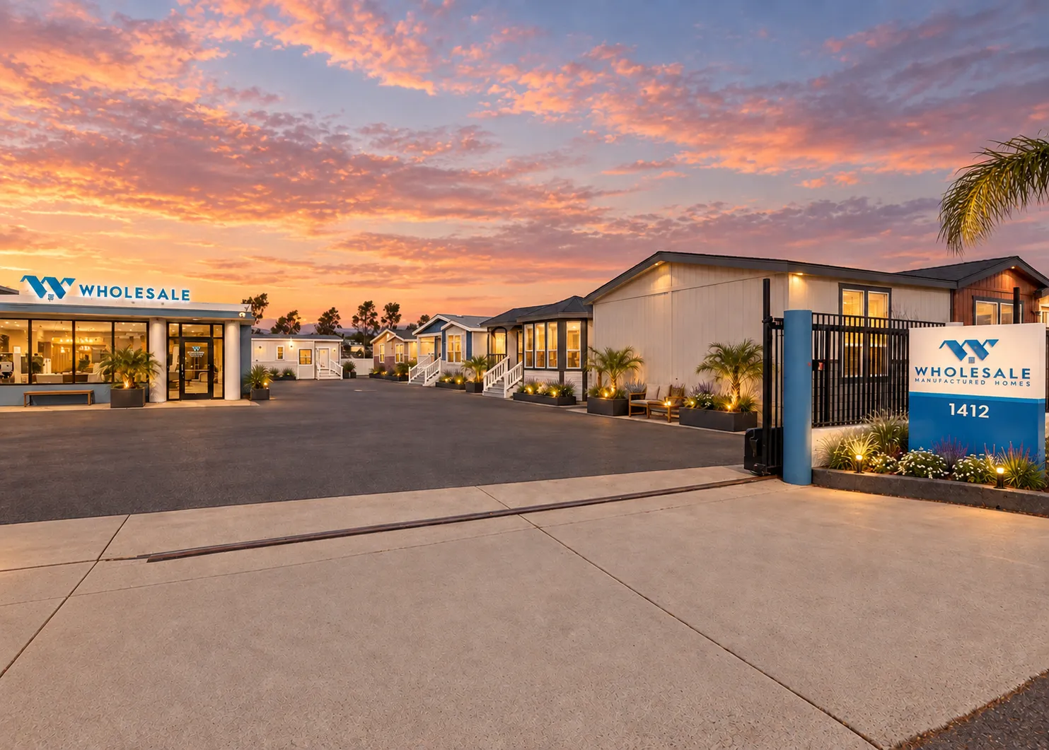 Matterport dollhouse view of the Wholesale Manufactured Homes lot in San Marcos