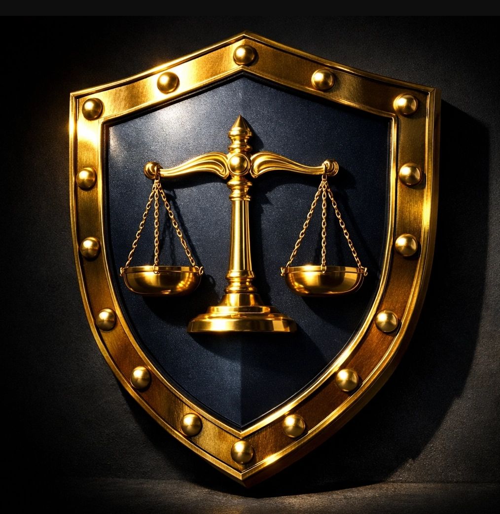 Legal Compliance and Risk Management Gold Balance Scale