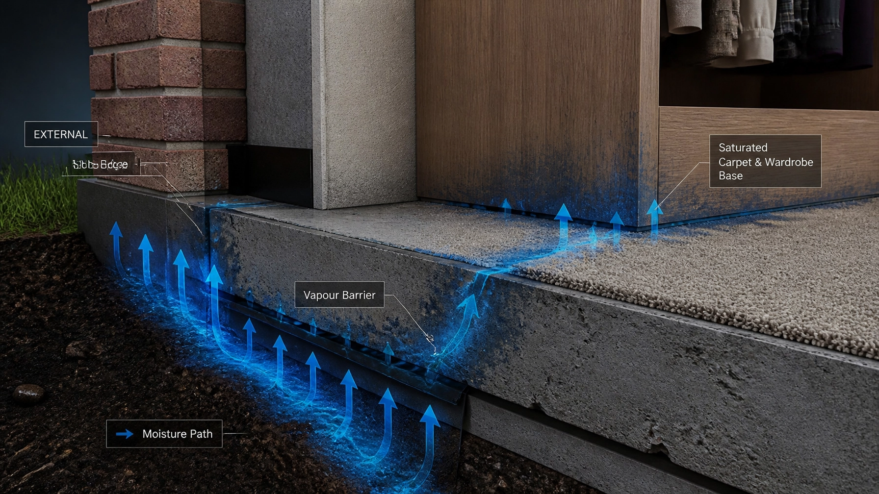 Winter Mould Part 4: The Sub-Slab Connection – How Edge Dampness Feeds Fungi
