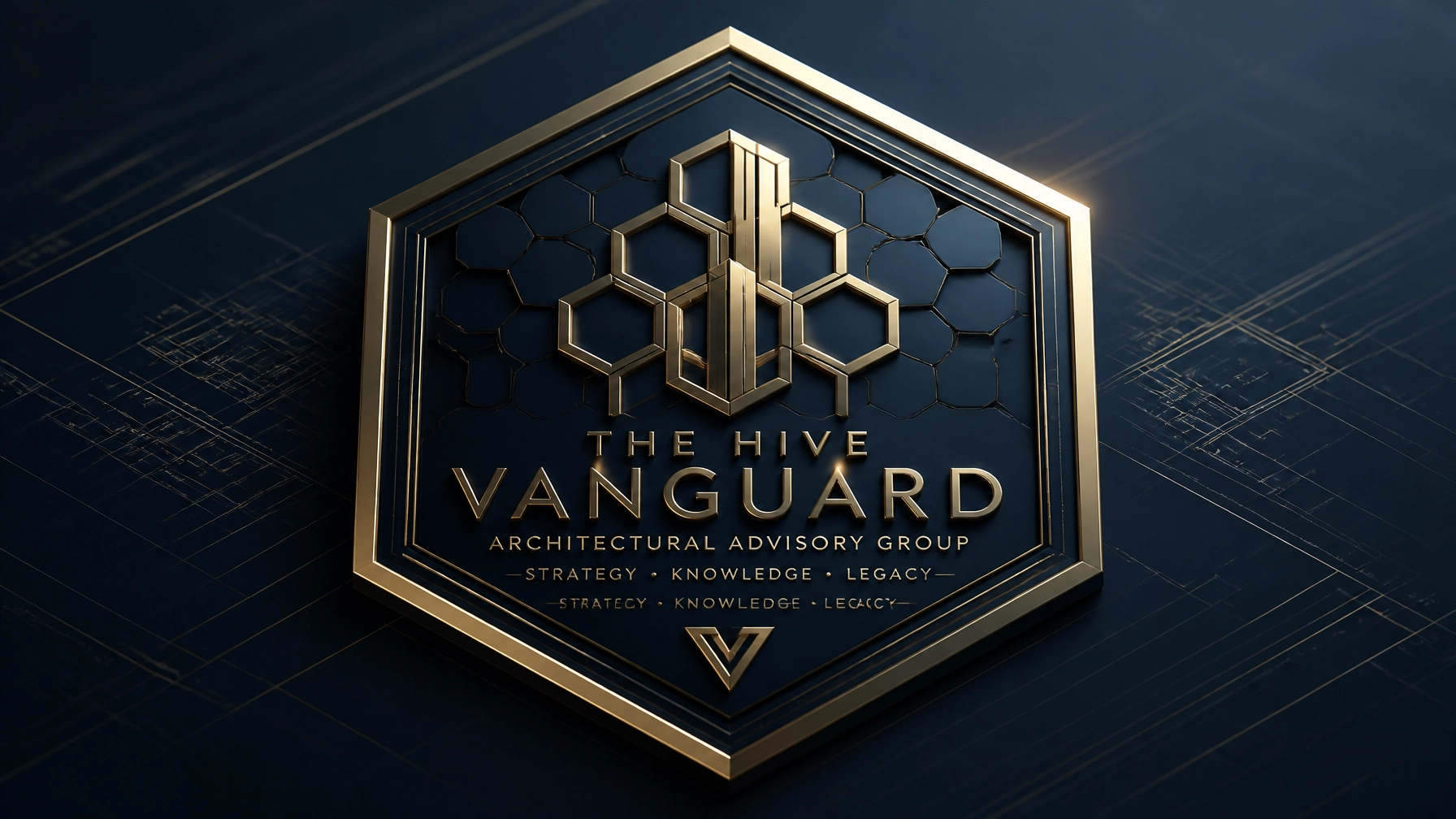 The Hive Vanguard emblem representing elite construction advisory and strategic consultation