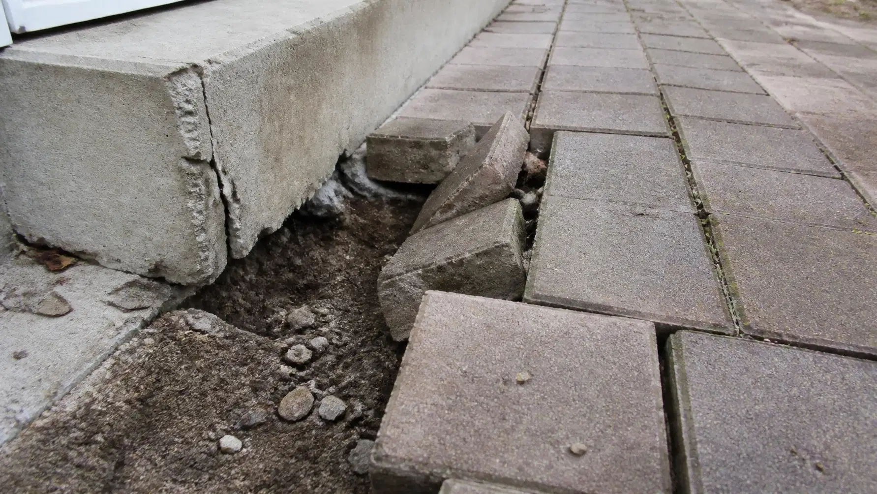 Forensic illustration of reinforced concrete condition and concealed fixing risk in a residential structure